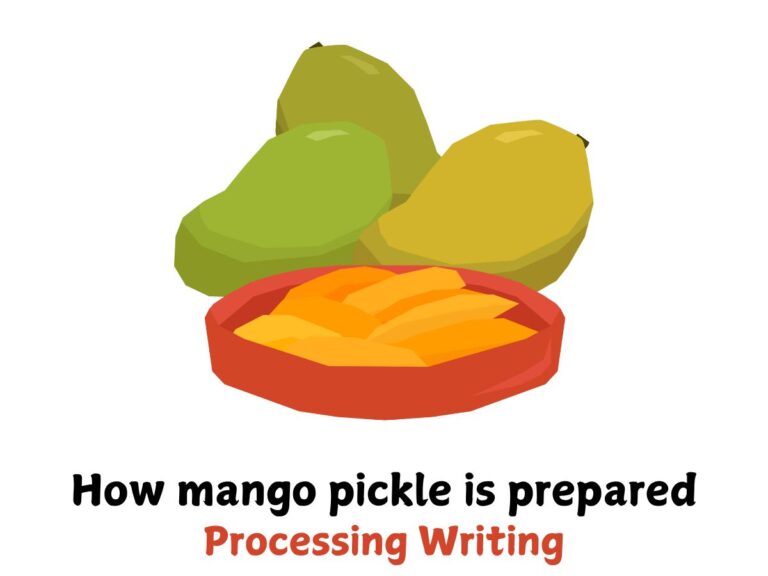 How mango pickle is prepared - processing writing