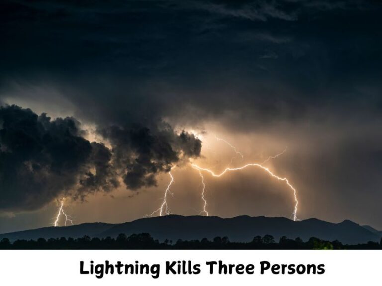 Write a report for the newspaper based on Lightning kills three persons